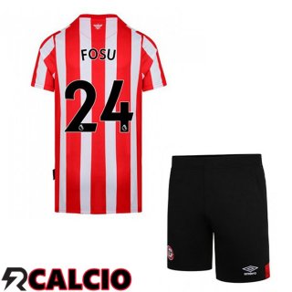 Prima Maglia Brentford FC (FOSU 24) Bambino Rosso/Bianco 2021 2022