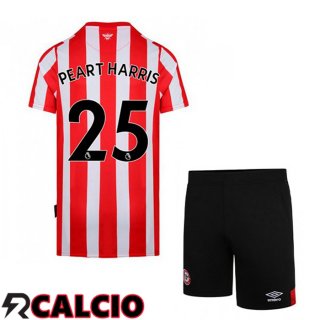 Prima Maglia Brentford FC (PEART HARRIS 25) Bambino Rosso/Bianco 2021 2022