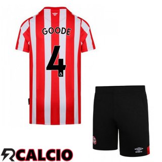 Prima Maglia Brentford FC (GOODE 4) Bambino Rosso/Bianco 2021 2022