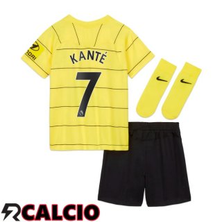 Seconda Maglia FC Chelsea (KANTE 7) Bambino Giallo 2021/2022