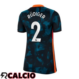 Terza Maglia FC Chelsea (RÜDIGER 2) Donna Terza Verde/Nero 2021/2022