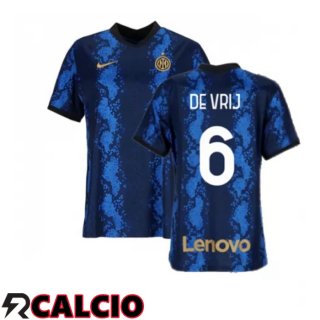 Prima Maglia Inter Milan（DE VRIJ 6）Donna Blu 2021/2022