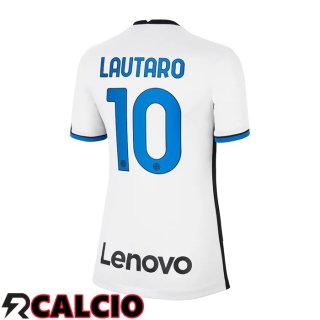 Seconda Maglia Inter Milan（LAUTARO 10）Donna Bianco 2021/2022
