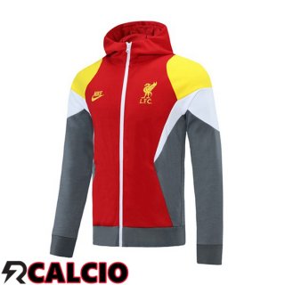 Giacca Con Cappuccio FC Liverpool Rosso Bianco Giallo 2021/2022