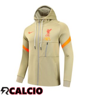 Giacca Con Cappuccio FC Liverpool Giallo 2021/2022