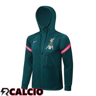 Giacca Con Cappuccio FC Liverpool Verde 2021/2022