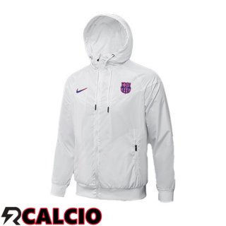 Giacca Con Cappuccio FC Barcellona Bianco 2021/2022