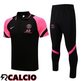Maglia Polo Paris PSG + Pantaloni Nero Rosa 2021/2022