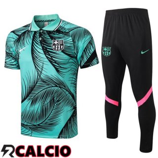 Maglia Polo FC Barcellona + Pantaloni Verde 2021/2022