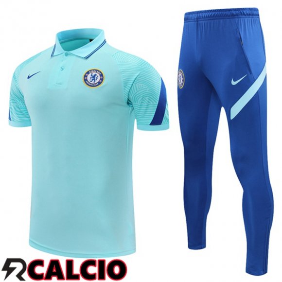 Maglia Polo FC Chelsea + Pantaloni Blu 2021/2022