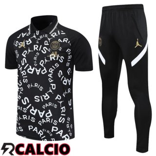 Maglia Polo Paris PSG + Pantaloni Nero Bianco 2021/2022