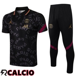 Maglia Polo Paris PSG + Pantaloni Nero 2021/2022