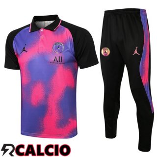 Maglia Polo Paris PSG + Pantaloni Viola Nero 2021/2022
