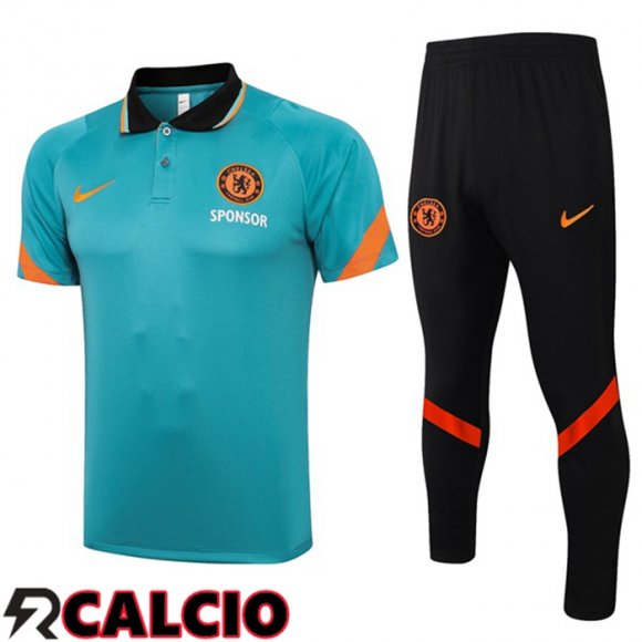 Maglia Polo FC Chelsea + Pantaloni Blu 2021/2022