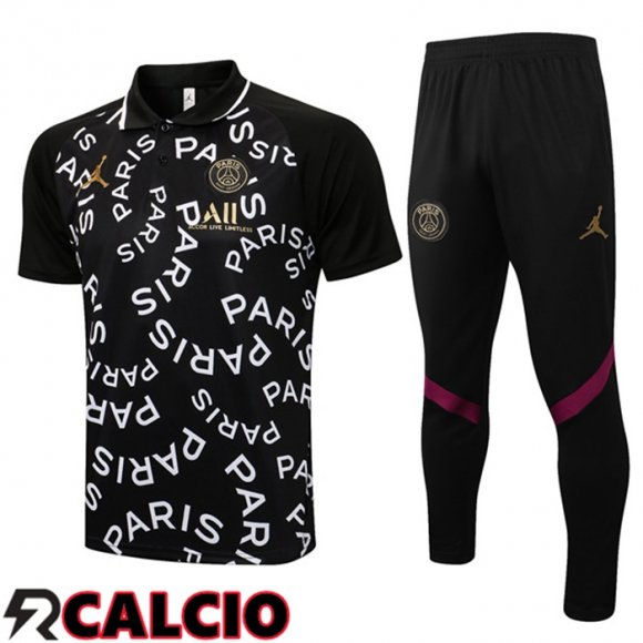 Maglia Polo JORDAN Paris PSG + Pantaloni Nero 2021/2022