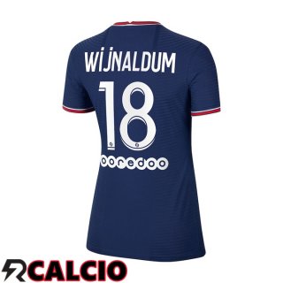 Prima Maglia Paris PSG（Wijnaldum 18）Donna Blu 2021/2022