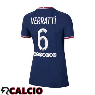 Prima Maglia Paris PSG（Verratti 6）Donna Blu 2021/2022
