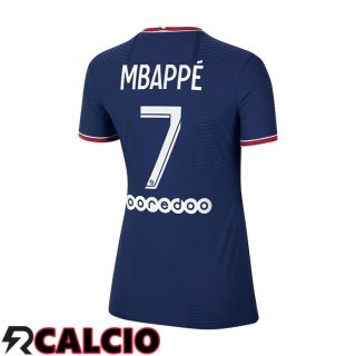 Prima Maglia Paris PSG（Mbappé 7）Donna Blu 2021/2022
