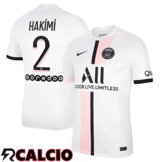 Seconda Maglia Paris PSG (Hakimi 2) Bianco 2021/2022