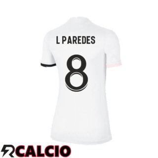 Seconda Maglia Paris PSG（L.Paredes 8）Donna Bianco 2021/2022