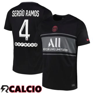 Terza Maglia Paris PSG (SERGIO RAMOS 4) Terza Nero 2021/2022