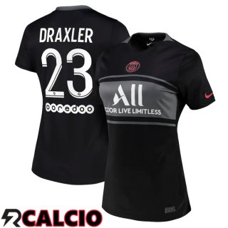 Terza Maglia Paris PSG（Draxler 23）Donna Terza Nero 2021/2022