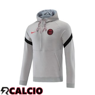Felpa Allenamento Con Cappuccio Paris PSG Grigio 2021/2022