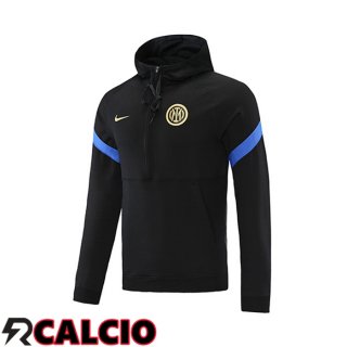 Felpa Allenamento Con Cappuccio Inter Milan Nero 2021/2022