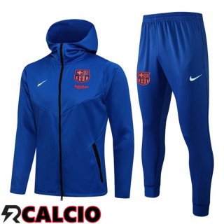 Giacca Con Cappuccio Tuta Calcio FC Barcellona Blu 2021/2022