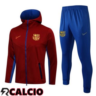 Giacca Con Cappuccio Tuta Calcio FC Barcellona Rosso 2021/2022