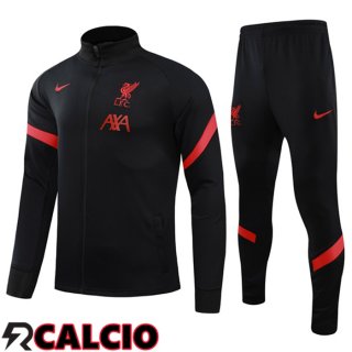 Insieme Tuta Calcio - Giacca FC Liverpool Nero 2021/2022