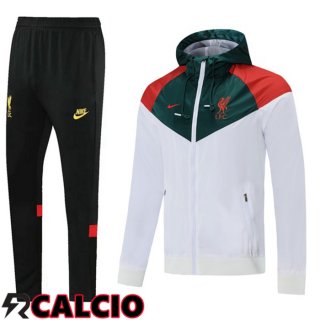 Giacca A Vento Tuta Calcio FC Liverpool Bianco 2021/2022