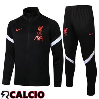Insieme Tuta Calcio - Giacca FC Liverpool Nero 2021/2022