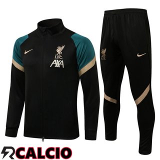 Insieme Tuta Calcio - Giacca FC Liverpool Nero 2021/2022