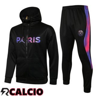Giacca Con Cappuccio Tuta Calcio JORDAN Paris PSG Nero Viola 2021/2022