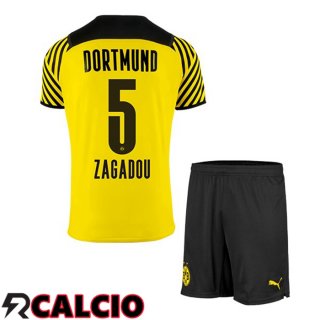 Prima Maglia Dortmund BVB (Zagadou 5) Bambino Giallo 2021 2022