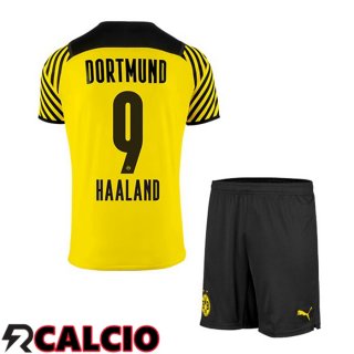 Prima Maglia Dortmund BVB (Haaland 9) Bambino Giallo 2021 2022