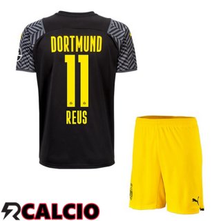 Seconda Maglia Dortmund BVB (Reus 11) Bambino Nero 2021 2022