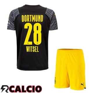Seconda Maglia Dortmund BVB (Witsel 28) Bambino Nero 2021 2022