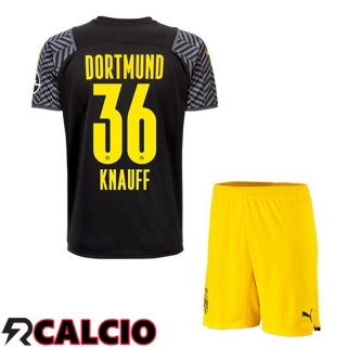 Seconda Maglia Dortmund BVB (Knauff 36) Bambino Nero 2021 2022