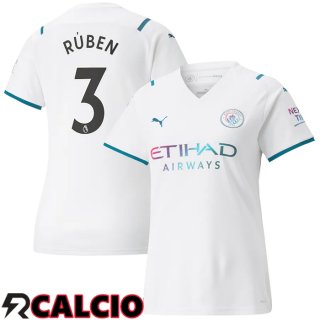 Seconda Maglia Manchester City (RUBEN 3) Donna Bianco 2021/2022