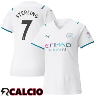 Seconda Maglia Manchester City (STERLING 7) Donna Bianco 2021/2022