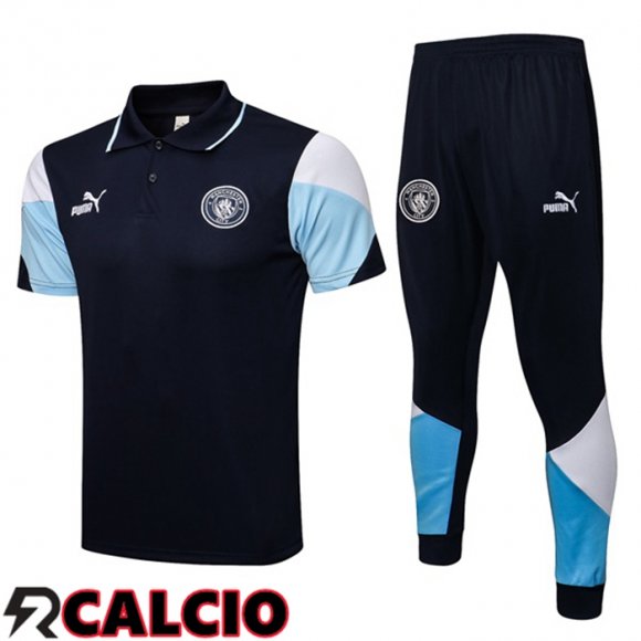 Maglia Polo Manchester City + Pantaloni Blu Royal 2021/2022