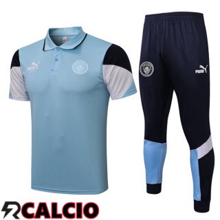Maglia Polo Manchester City + Pantaloni Blu 2021/2022