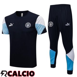T Shirt Allenamento Manchester City + Pantaloni Blu Royal 2021/2022
