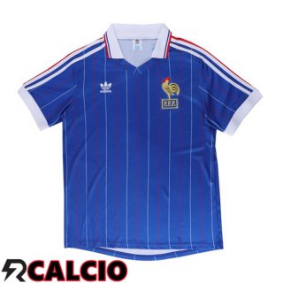 Prima Maglia Copa Del Mundo Francia Retro Blu 1982