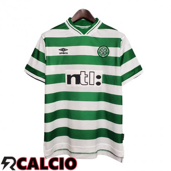 Prima Maglia Celtic FC Retro Verde Bianco 1999-2000