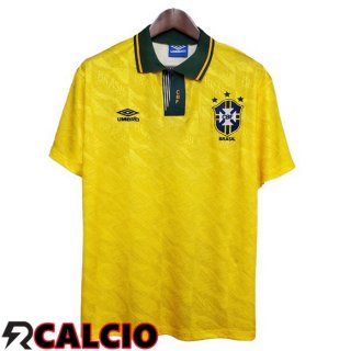 Prima Maglia Brasile Retro Giallo 1991-1993