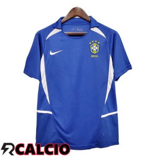 Seconda Maglia Brasile Retro Blu 2002
