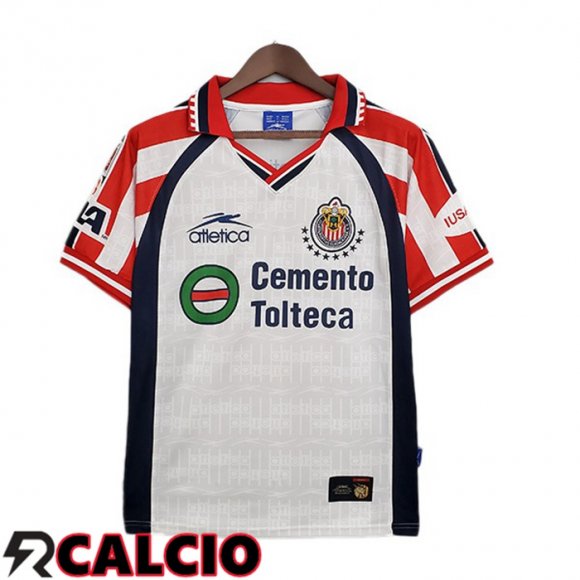 Seconda Maglia CD Guadalajara Retro Rosso Bianco 1999-2000